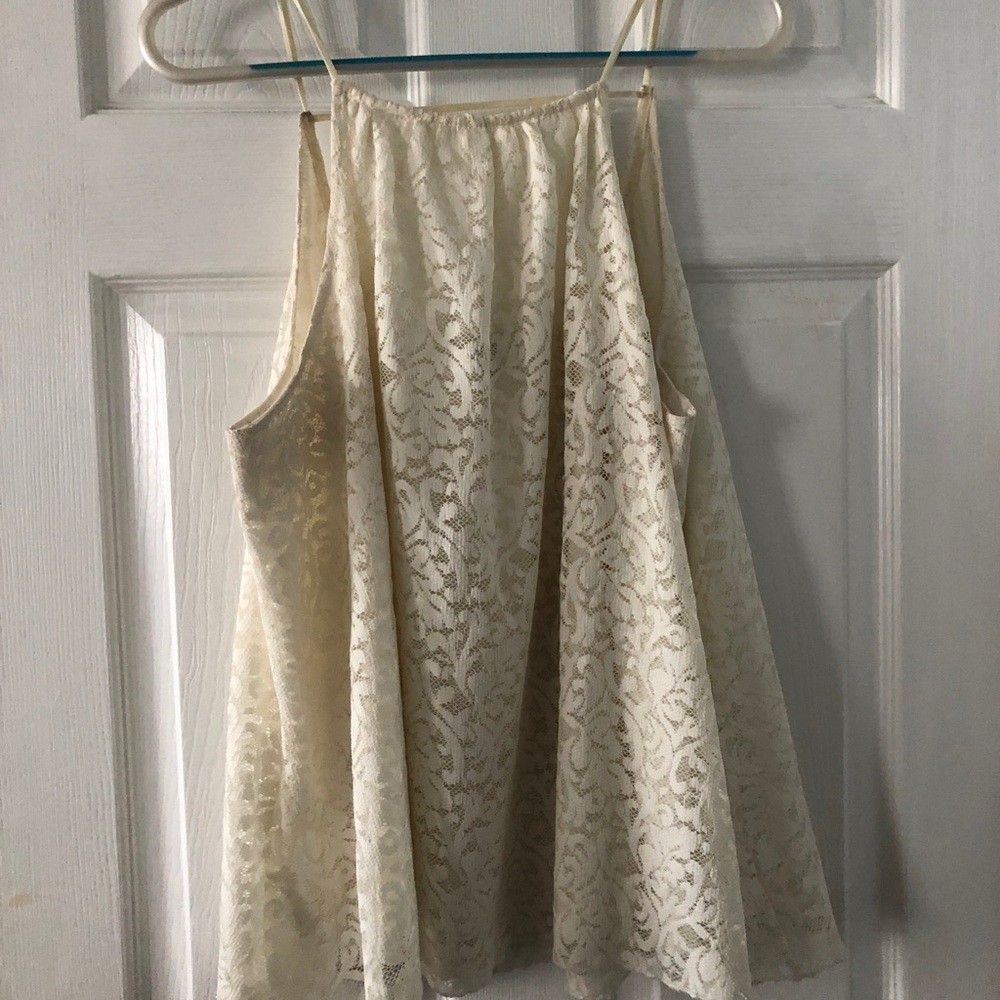 Halter Lace Ivory Top